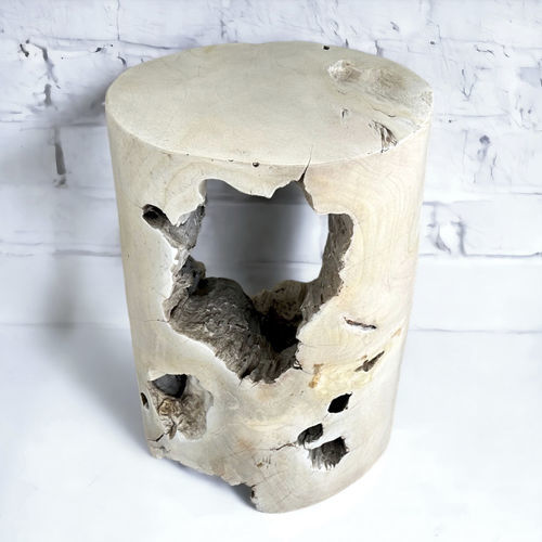 Moderner Hocker - TABU66 - ARRELART - Teakholz / Gestell aus Teakholz / handgefertigt