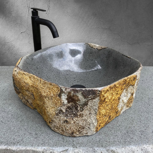 Aufsatzwaschbecken - NUSA DUA - ARRELART - Naturstein / handgefertigt / organisch