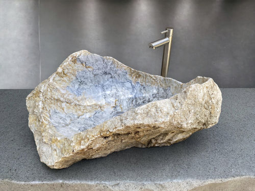 Aufsatzwaschbecken - ASIA - ARRELART - Marmor / handgefertigt / organisch