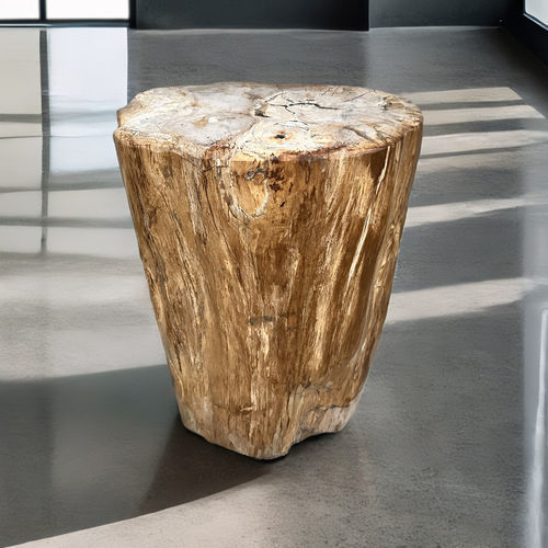 Beistelltisch / originelles Design - GI&Ograve; - ARRELART - versteinertes Holz / Gestell aus versteinertem Holz / handgefertigt