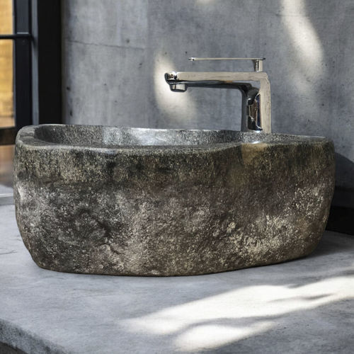 Aufsatzwaschbecken - HUDSON - ARRELART - Riverstone® / Naturstein / Hochglanz