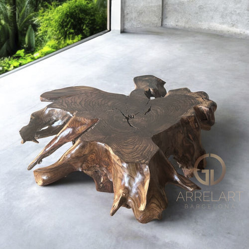 Moderner Couchtisch - TAMARIU - ARRELART - Rosenholz / Gestell aus Rosenholz / handgefertigt