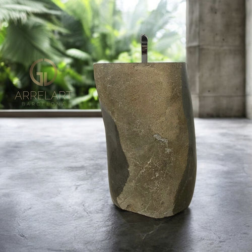 Bodenstehendes Waschbecken - ANDREW - ARRELART - Riverstone® / handgefertigt / organisch