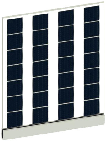 Photovoltaik-Modul für Balkon - SI-ESF-M-BIPV-BL-P156-28 - Solar Innova Green Technology - monokristallin / Doppelglas / BIPV