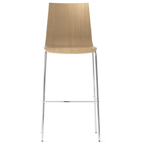 Moderner Hocker - CARPET - ARTE & D SRL - Gestell aus verchromtem Stahl / mit Fußstütze / für öffentliche Bereiche