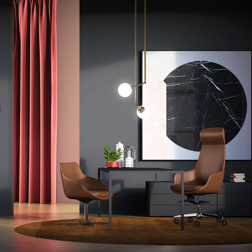 Moderner Chefsessel - METROPOLITAN Edi & Paolo Ciani Design - ARTE & D SRL - Kunstleder / Leder / Stoff