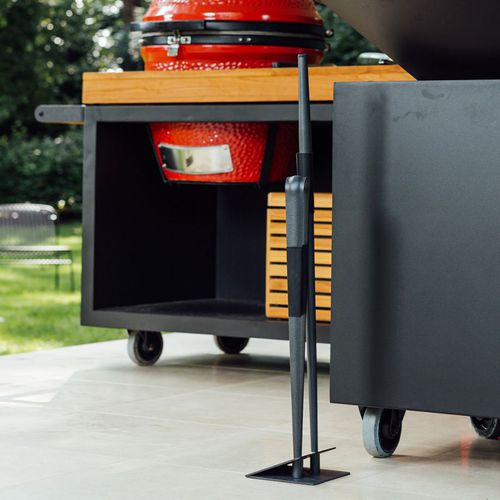 Leder-Kaminset - OA-B - OFYR France - Stahl / Aluminium / Silikon