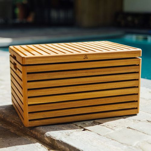 Teakholz-Kühlbox - OA-COOLER - OFYR France - Polyester / für Außenbereich