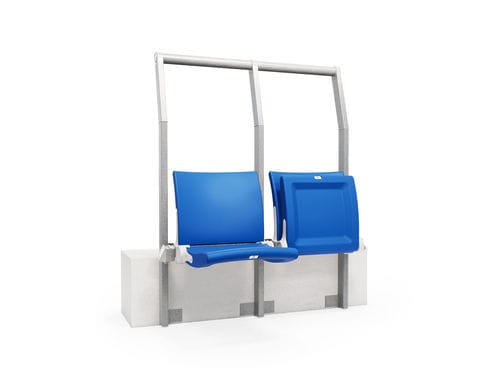 Versenkbare Sitztribüne - RailSeat ARC Lite - FERCO SEATING SYSTEMS M SDN BHD - für den Außenbereich / für Sportanlage / Kunststoff