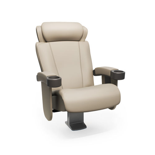 Kunstleder-Kinosessel - OPUS - FERCO SEATING SYSTEMS M SDN BHD - genarbtes Rindleder / Holz / für Theater