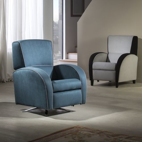Moderner Relaxsessel - Portofino - Raga - Leder / Stoff / Kunstleder