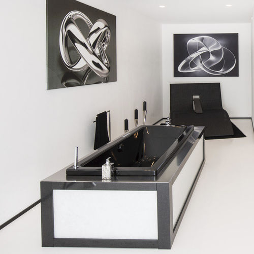 Freistehende Badewanne - Luis Design - für Wohnungen / Naturstein / Quarz