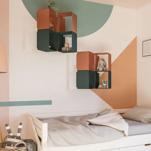 Wandmontiertes Regal - KUBI - Damiano Latini srl - Modul / modern / Stahlblech