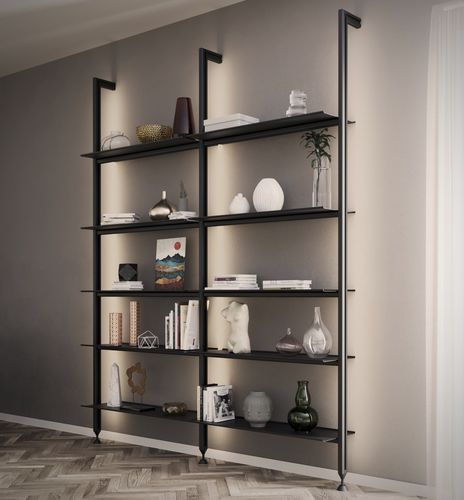 Wandmontiertes Regal - IO-L - Damiano Latini srl - Modul / modern / Aluminium