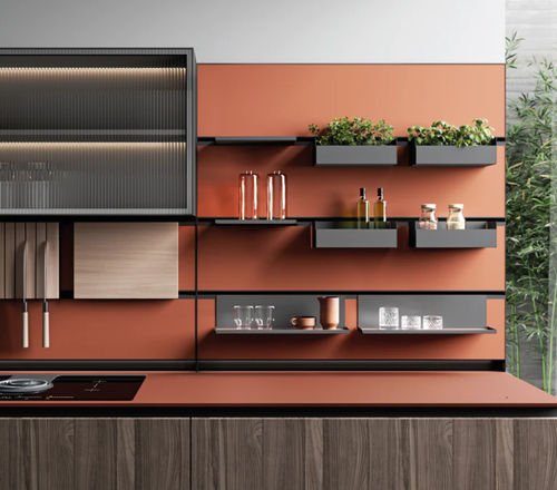 Wandmontiertes Regalsystem - MOOVE-S - Damiano Latini srl - modern / Aluminium / für Privatgebrauch