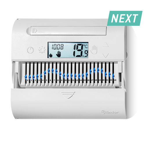 Digitales Thermostat - 1C.61 - FINDER S.p.A - programmierbar / manuell / für Heizungen