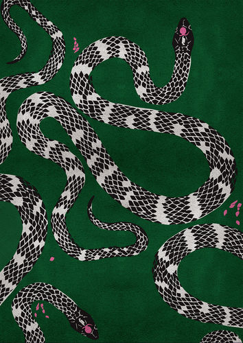 Moderner Teppich - SNAKE - Rug's Society - Motiv / Wolle / Seide