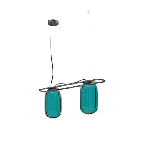 Hängelampe - KRISTA - Novolux Lighting - Stahl / Glas / Holz