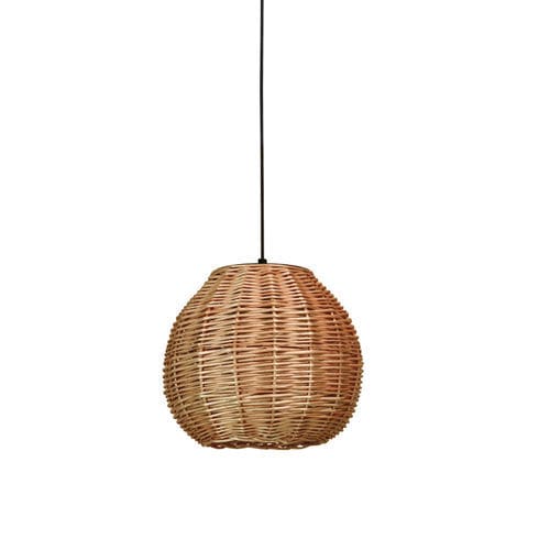 Hängelampe - NATURAL S - Novolux Lighting - Stahl / Korbweide / modern