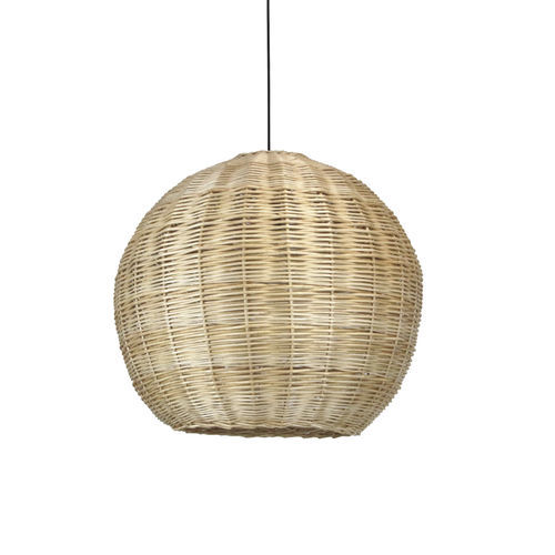 Hängelampe - NATURAL L  - Novolux Lighting - Stahl / Korbweide / modern