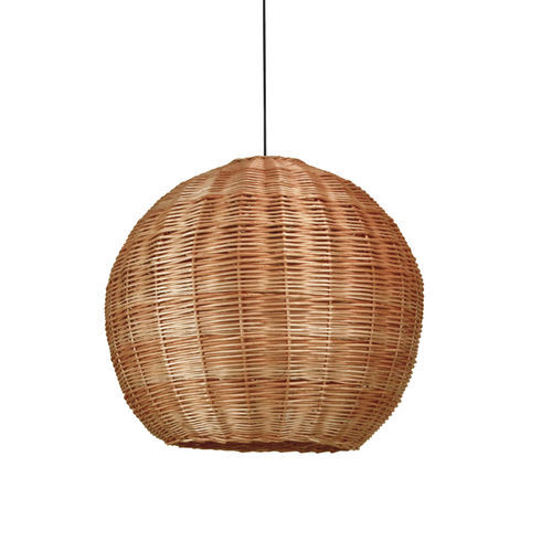 Hängelampe - NATURAL L - Novolux Lighting - Stahl / Korbweide / modern
