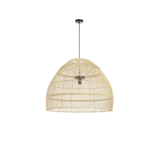 Hängelampe - VIETNAM XL  - Novolux Lighting - Stahl / Korbweide / Naturfaser