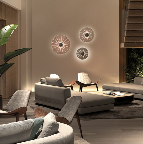 Moderne Wandleuchte - EYE S - Novolux Lighting - für den Innenraum / Holz / rund