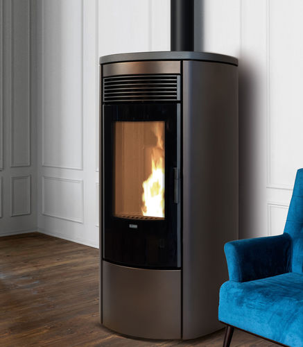 Pelletkaminofen - OMEGA - Klover - 10 kW...20 kW / freistehend / modern