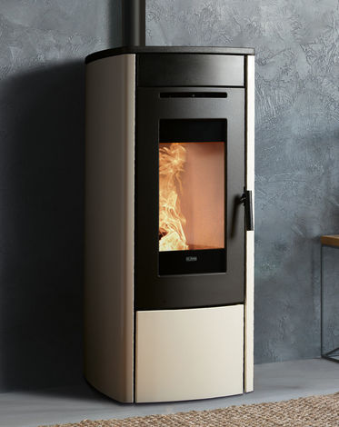 Pelletkaminofen - SOFT 100 - Klover - 5 kW...10 kW / freistehend / modern