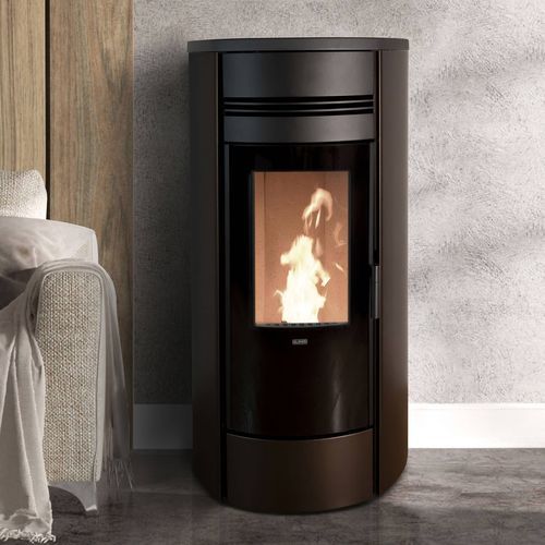 Wasserführender Kaminofen / Pellet - STYLE 180 GAS - Klover - 20 kW...50 kW / freistehend / modern