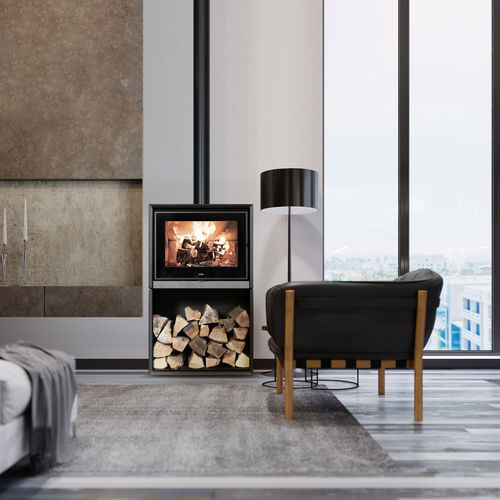 Holz-Kaminofen - VENUS - Klover - 10 kW...20 kW / freistehend / modern