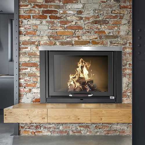 Heizkessel-Kamineinsatz / mit 1 Sichtseite - TKR 27 - Klover - Holz / modern / Heizkessel