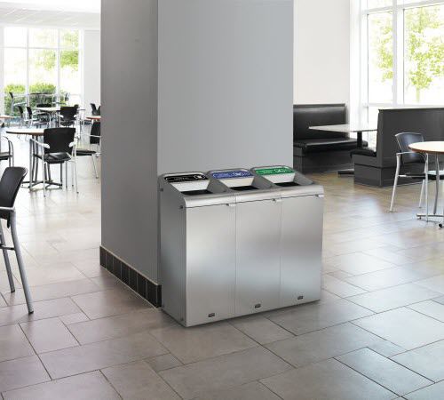 Park-Abfallbehälter - CONFIGURE™ : 3 - Rubbermaid Commercial Products - System / Edelstahl / ohne Deckel