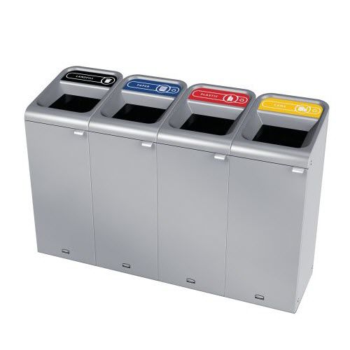 Park-Abfallbehälter - CONFIGURE™ : 4 - Rubbermaid Commercial Products - System / Metall / ohne Deckel