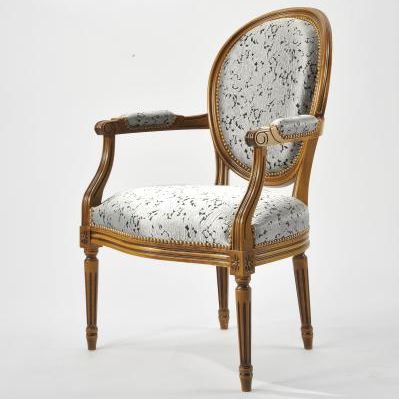 Medaillon-Stuhl - Chaises and Co - Louis XVI / für den Innenraum / Stoff