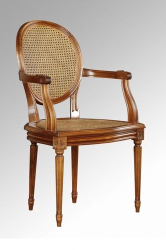Medaillon-Stuhl - Chaises and Co - Louis XVI / für den Innenraum / Leder