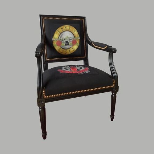 Sessel / Ludwig XVI. - JACOB - Chaises and Co - Stoff / Buche
