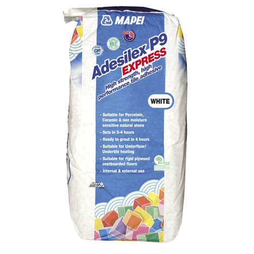 Verguss-Klebemörtel - ADESILEX P9 EXPRESS - MAPEI GB - für Fliesen / für Zement / Schnell