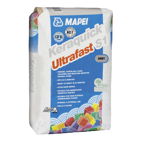 Verguss-Klebemörtel - KERAQUICK ULTRAFAST S1 - MAPEI GB - für Fliesen / für Zement / Schnell