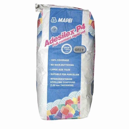Verguss-Klebemörtel - ADESILEX P4 - MAPEI GB - für Fliesen / für Zement / Schnell