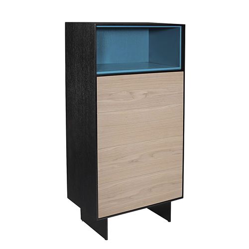 Moderner Chiffonnier - OPUS - Michel Ferrand - Holz / schwarz / blau