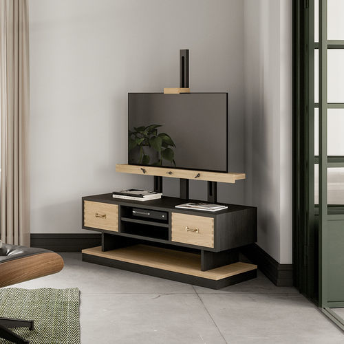 Modernes Fernsehmöbel - Loft - Michel Ferrand - mit Schubladen / mit integriertem Stauraum / in Staffeleiform