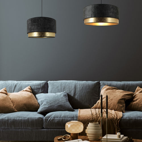 Hängelampe - BOURBON  - METROPOLIGHT - Samt / PVC / modern