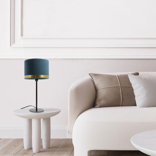 Nachttischlampe - MAX - METROPOLIGHT - Metall / Samt / Art Deco
