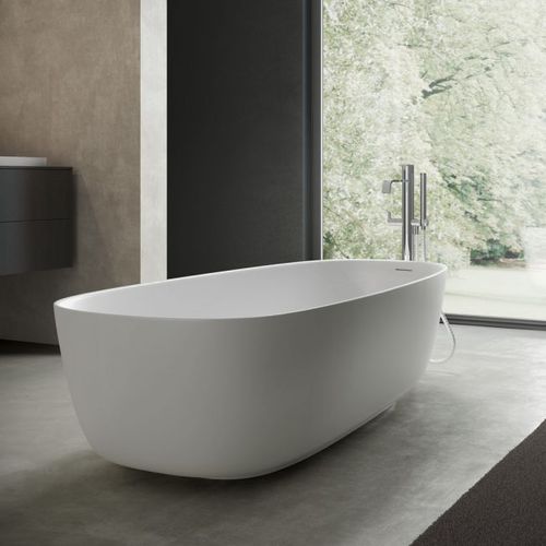 Ovale Badewanne - RIVER - Disenia - freistehend / für Wohnungen / Verbundwerkstoff