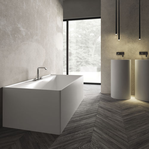 Badewanne für Eckeinbau - FASHION - Disenia - freistehend / für Wohnungen / Verbundwerkstoff