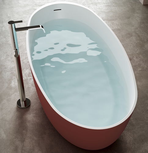Ovale Badewanne - ROUND - Disenia - freistehend / für Wohnungen / Cristalplant®