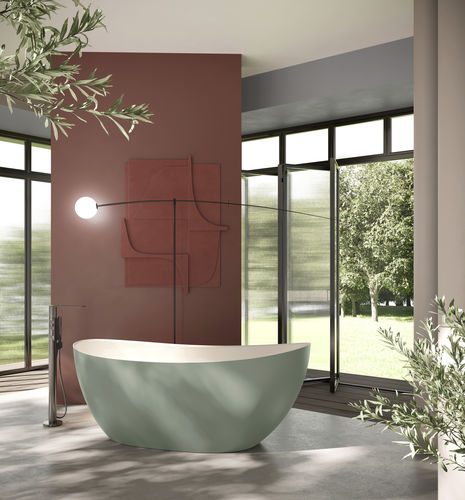 Ovale Badewanne - SEVEN - Disenia - freistehend / für Wohnungen / Verbundwerkstoff
