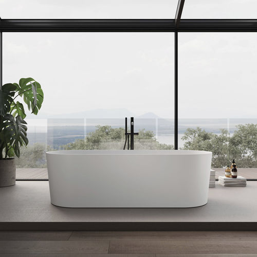 Ovale Badewanne - DELUXE - Disenia - freistehend / für Wohnungen / Verbundwerkstoff