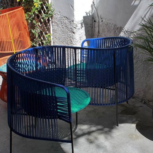 Moderner Gartenstuhl - CARIBE - ames - für den Innenraum / Kunststoff / Gestell aus Stahl